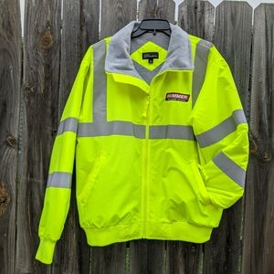 Jacket with reflective strips